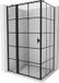 Mexen Mist T douchecabine scharnierend links 100 x 95 cm, noir à grille, noir