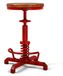 Tabouret de bar réglable en hauteur (61-71 cm), style vintage, avec assise en bois et pivotant