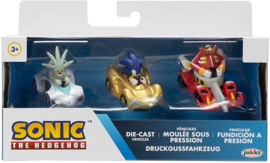 SONIC - Set van 3 voertuigen - JAKKS - 491173 - Speelfiguur - 3+ jaar