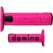 Domino Poignées Off Road Domino A360 Rose / Noir (extrémité fermée)