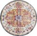 Surya Lou rond vloerkleed vintage oosters donkeroranje