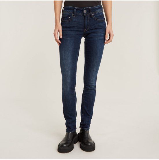 G-STAR Midge Saddle Straight Jeans - Dames - Dark Aged - W26 X L34