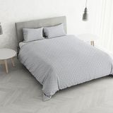 Beddengoedset Floyd Grijs Beddengoedset voor tweepersoonsbed, katoen, bedrukte kleuren, gemaakt in Italië, dekbedovertrek 250 x 200 cm, met binnenklep en kussenslopen