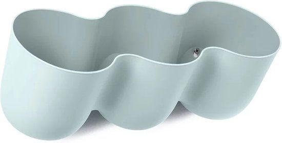 QUVIO Bloempot voor aan de wand - 15 x 43,5 cm - Lichtblauw