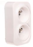 Legrand FORIX Dubbele stopcontact met/zonder 16A, wit, artikelnummer 782419