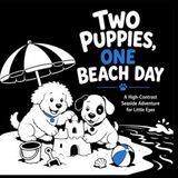 Two Puppies, One Beach Day: A High-Contrast Seaside Adventure for Little Eyes