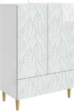 vidaXL Dressoir Hoogglans Wit 66 x 34,5 x 95 cm Bewerkt hout