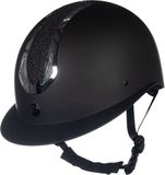 HKM Rijhelm veiligheidscap Illusion zwart maat M (55-57) zwart/glanzend zilver
