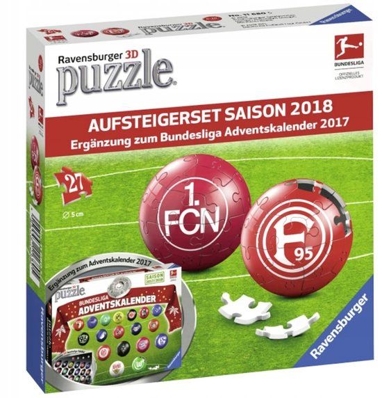 Ravensburger 3D Puzzel Voetbal 2x 27 Stukjes, 6-10 Jaar