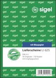 Sigel LI625 pakbonnen met ontvangstbewijs, A6, 2x50 vellen, 1 stuk 1 Stuk zwart