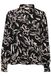 KAFFE Kaffe Damesshirt met print, regular fit, knopen, lange mouwen, smock manchetten, shirt voor dames