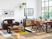 LINEA SOFA BAUDOIN Leather Sofa - Brown - 150x85x84 cm