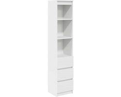 vidaXL Hoge kast 37,5x35x180 cm spaanplaat wit