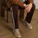 No Stress Heren Beige Nubuck Sneakers Maat 46