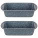 Russell Hobbs COMBO5443 Nightfall Stone Loaf Pan, 28 cm, Blue Marble, Set Of 2