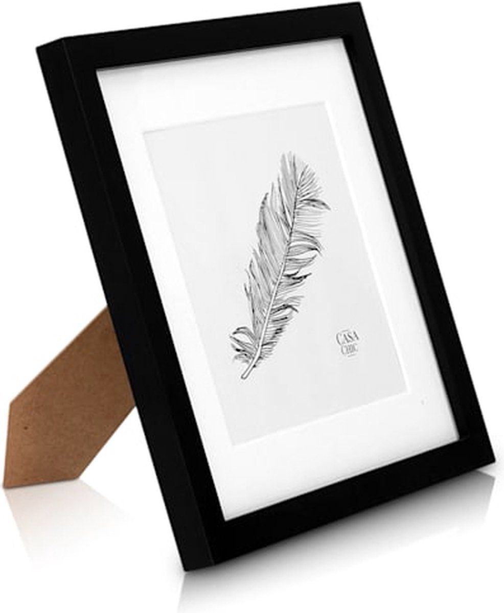 Classic by Casa Chic Cannon Fotolijst - Fotokader - vierkant - 24,4 x 24,4 cm - inclusief passe-partout - handgemaakt