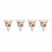 Merkloos / Sans marque Folat Bv Happy B-day vlaggenlijn - met stippen - 10 meter - multi kleuren - verjaardag
