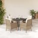 Maison Exclusive - Ensemble de jardin 5 pièces avec coin repas, coussins inclus, de couleur beige, en polyrotin