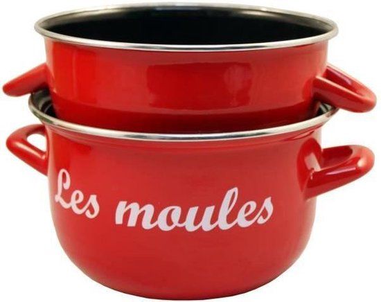 BAUMALU Marmieten Pot - 18 cm - Rood - Stalen Kookpan