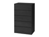 vasagle Commode chambre 5 sans poignée de rangement 60.2 x 40.4 x 97.4 cm noir