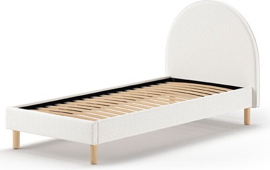 Vipack - Gestoffeerd bed Maeva - 90x200 - Wit