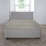 Appletree 200TC 35cm diep hoeslaken, 100% katoen zilver, Super-King