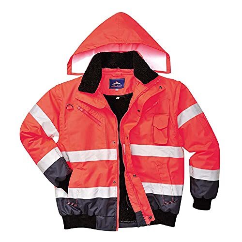 Portwest Portwest Hi-Vis Contrast Bomberjack Size: L, Colour: Rood/marine, C465RNRL