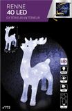 Feeric lights & Christmas Feeric Lights and Christmas Rendier met licht - 45,5 cm - 40 led lampjes - verlichte figuren