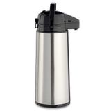 Kinvara thermoskan/isoleerkan voor koffie en warme dranken - met pomp - rvs - zilver - 1,9 liter - 35 cm - Koffiekan