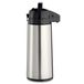 Kinvara thermoskan/isoleerkan voor koffie en warme dranken - met pomp - rvs - zilver - 1,9 liter - 35 cm - Koffiekan