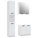 vidaXL Ensemble de meubles de salle de bain 3 pièces, blanc, en bois
