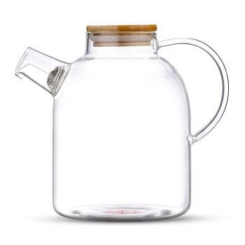 Feelino Theepot - 1500 ml - Borosilicaatglas - Bamboe Deksel - 4260491024459