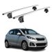 Omac Barres de toit transversales en aluminium pour Peugeot 108 2014-2021 5 portes – Tüv / Din 75302:2019 – Antivol inclus – Charge max 75 kg – 2 barres – Gris