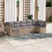 Maison Exclusive - Ensemble de jardin, 7 pièces, avec coussins, beige, en polyrotin