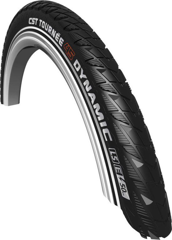 CST Buitenband Tournée Dynamic 28 x 1.40 / 37-622 mm - Zwart met Reflectie
