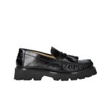 Babouche Bizou-105 chunky leren loafers - zwart