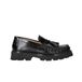 Babouche Bizou-105 chunky leren loafers - zwart