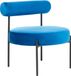 Beliani ALPHA Fauteuil - Blauw Fluweel - Retro & Vintage - 60x60x66 cm