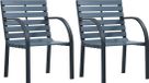 vidaXL Tuinstoelen 2 stuks massief vurenhout en gepoedercoat staal grijs
