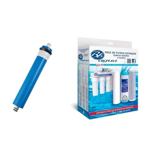 75 GPD Membrane + Pack of 3 Filters for Standard Reverse Osmosis