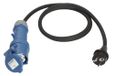 CEE-adapterkabel 230 V, veiligheidsstekker op CEE-koppeling, voor camper, boot, caravan enz.