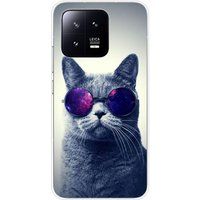 Xiaomi 13 Cat met bril Siliconen hoesje