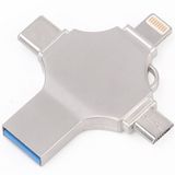 Allteq ALTQ-ST4-64-01 Clé USB 64 Go USB Type-A / USB Type-C 3.2 Gen 1 (3.1 Gen 1) Argent