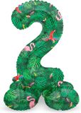 Folat Staande Folieballon Cijfer 2 Jungle Vibe - 41 cm