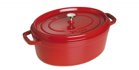 Staub Braadpan Ovaal Cocotte Kers - 31 cm / 5.5 liter - Rood