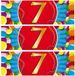 Bellatio Decorations 5x 7 Jaar leeftijd stickers 19 x 6 cm