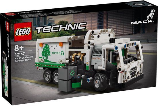 LEGO Technic Mack LR Electric Vuilniswagen - 42167 - Bouwset - 503 Onderdelen