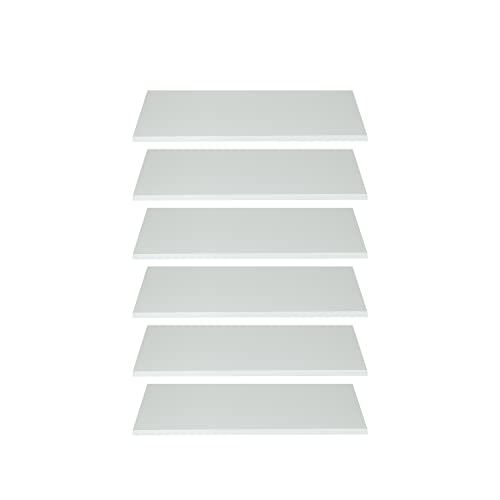 trendteam smart living Garderobe planken set van 6 garderobekast smal Ole, 52 x 1,5 x 33 cm in wit
