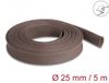 Delock Gaine tressée résistant aux rongeurs extensible 5 m x 25 mm marron