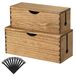 Boîte de gestion de câbles en bois pour cacher les câbles et les prises